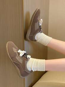 2025 New Casual German Training Shoes, Meilad Academy Style Double Lace Up Flat Shoes, Board Shoes, White Shoes, Flat Shoes, Casual Shoes, Sports Shoes, Thick Soled Fashion