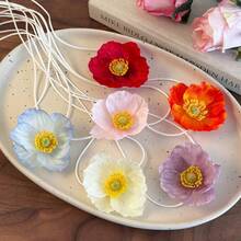 1pc Flower Necklace Neck Chain Accessories Seaside Vacation Ribbon Clavicle Chain Female - Multicolor - View 12