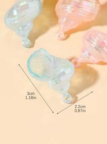 4pcs/8pcs/12pcs/Pack Resin Seashell DIY Pendant, Bohemian Style Summer Beach Essential, Can Be DIY For Necklace, Bracelet, Earring, Phone Case, Keychain, Bag Decor, Versatile