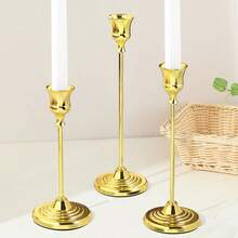 2pcs Metal Halloween Candle Holders Are Suitable For Table Decoration, Outdoor Courtyard Decoration, Office Desktop Decoration, Candlelight Dinner, Room Atmosphere, Suitable For Weddings, Family Gatherings, And Party Decoration Before Halloween Halloween Party - Multicolor - View 2