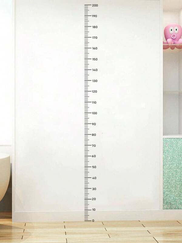 1 pièce Autocollant de relevé de croissance, Autocollant règle de taille, Décoration murale pour chambre à coucher, Autocollants de décoration, Papier peint mural, Autocollants muraux, Décorations de fête, Décoration de salon, Décoration de chambre à coucher, Décoration de bureau, Objets de décoration pour la maison, Autocollants personnalisés