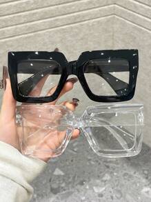 Shades Basics Modern Simple Style Square Plastic 4pcs Women Anti-Blue Light Glasses Fashion Eyeglasses,For Back To School Reading Watch Tv Appointment Outfits Street-Photography Accessories Suitable For All Face Shapes