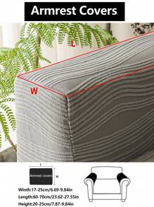 1pc 4-Season Stretch Sofa Cover, Striped Non-Slip Full Wrap Fabric Thick Sofa Cushion Slipcover, Machine Washable Dust-Proof & Dirt-Resistant, Pet Friendly For L-Shape And 1/2/3/4-Seat Sofas In Bedroom & Living Room