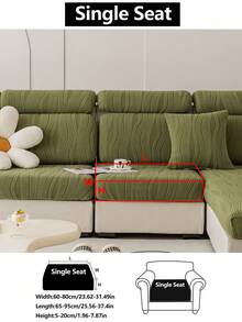 1pc All Season Stretch Sofa Cover, Plush Fleece Anti-Slip Full Wrap Thick Warm Sofa Seat Cushion Cover, Machine Washable Dust-Proof Sofa Slipcover, Home Decor Pet-Friendly For L-Shaped And 1/2/3/4 Seater Sofa