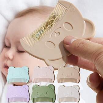 3 st mjuka hårbottenborstar för spädbarn, massageborste för nyfödda för att ta bort vernix, vaggmössa, hårrengöringsprodukter för spädbarn - flerfärgad