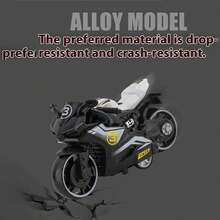 1pc Zinc Alloy Interactive Pull Back Motorcycle Toy - Extreme Detail Imitation, Exquisite Holiday Gift. It Can Also Be Collected And Displayed, As A Christmas Gift, For Collection,Back To School - Multicolor - View 5