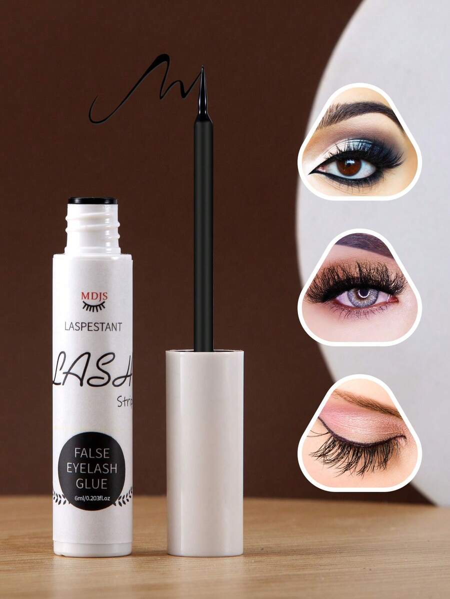 1 Brand New Upgraded Laser Glue, Super Strong And Long-Lasting 72 Hour Eyelash Extension Adhesive Without Latex, Waterproof, Fast Drying, Mild And Non Irritating Eyelash Extension Adhesive Suitable For Personal Strip-Shaped Eyelashes And Clustered False Eyelashes, Suitable For Beginners With Sensitive Eyes DIY False Eyelashes Eye Makeup Products (6ml Black)