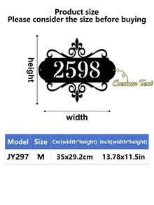 1pc Personalized Metal House Number, Custom Home Address Number Sign, House Number Plate, Wall Art, Housewarming, Birthday, Thanksgiving/Mother's Day/Father's Day, Personalized Gift For Family/Friends - Multicolor - View 88