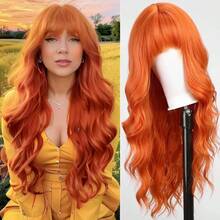 Synthetic Woven Wigs - Orange - View 3