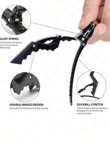 6个/12个粉色鳄鱼夹沙龙发夹，塑料鳄鱼夹，无缝刘海夹，鸭嘴鳄鱼夹，化妆师侧定位夹，发型师分区夹，沙龙居家或酒店旅行必备，防滑鳄鱼夹，多功能发夹，黑色，中性色，塑料材质，美发工具，美发产品及沙龙美容旅行必备，返校季，旅行度假必备，女士发饰，头发，旅行，美发产品，美发工具，美发用品，理发师，理发师配件，理发店，美发设备