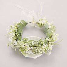 1 pieza Corona de flores, diadema de guirnalda floral, corona de flores para decoración de boda al aire libre, jardín y playa