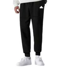 Adidas Men's New Black Sports Pants Loose Casual Cuff Trousers
