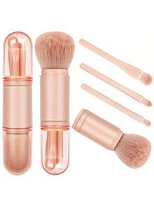 4-In-1 Makeup Brush Set For Girls, Double-Ended Makeup Brush Kit,Brush Set,Makeup Brush Kit,Make Up Brush Set,Make Up Set Complete,Makeup Brush Set,Complete Makeup Kit,Brush Kit,Brushes Makeup Set,Makeup Gift Set - Baby Pink - View 1