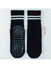 1 Pair Of Women's Non Slip Socks, Professional Non Slip Socks Suitable For Yoga, Pilates, Fitness, Floor Socks, Suitable For Daily Use, Summer Mid Tube Socks
