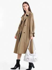 Mochila/Ombro/Bolsa Transversal Personalizada Multifuncional, Versátil, Estilo Coreano, 1 peça, 2025, Grande Capacidade, para Estudantes, Uso Diário e ao Ar Livre, Feminina - Branco - Ver 4