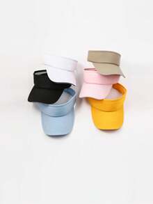 1 件可调节男士纯色遮阳帽运动高尔夫网球透气夏季帽子，多种帽檐线数和帽檐皮革颜色可选，是理想的礼物