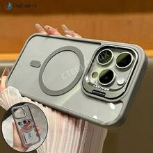 磁性 Cteglodrix 高级磁性镜头兼容 Apple 型号 16、15、14、13、12、11 Pro Max Plus，配有金属支架和磁性 PC 硬膜保护壳，防水防震防摔防刮
