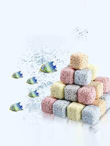 20pcs/Pack Aquarium Filtration Material, 3D Probiotic House, Bottom Filtration Media For Aquarium, Fish Tank Bio Filtration, Bacterial Culture - Multicolor - View 7