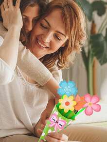 6set/1set-Millet Bouquet Craft Kit - Teacher Appreciation Bouquet Craft Kit, Make Your Own Bouquet Of Flowers For Mother's Day Homemade Thank You Gifts Crafts Family Fun Activities. -Easter Gift Small Gifts - Chinese New Year Small Gifts - Handmade DIY Small Gifts - Multicolor - View 4