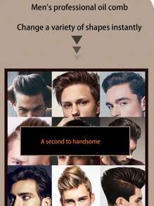 1pc Multi-Functional Comb For Men, Professional Hairstylist Comb For Styling Pompadour, Faux Hawk, Textured Hairstyles, Suitable For All Hair Types, Unisex, PP (Polypropylene) Material, All Season