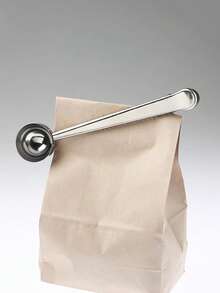 Cuchara de café de acero inoxidable personalizada 2 en 1 con clip sellado, accesorios de cocina dorado/plateado, decoración de café y espresso, clip sellado - Multicolor - Ver 7