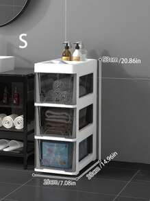 1 Stück schmaler Badezimmer Schubladenregal-Organizer, Schmaler Schubladentyp Lückenfüller für Toilettenartikel und Kosmetik