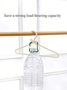 1 件仿珍珠衣架蝴蝶结衣架优雅收纳衣夹新娘婚纱衣架塑料衣架公主家居装饰 - 白色 - 查看 9