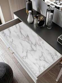 Glossy Marble Paper Granite Gray/White Wallpaper Peel And Stick Wallpaper Self Adhesive Removable Wallpapers Waterproof Countertop Paper For Cabinet Countertop Furniture Kitchen Viny Film Wall Decor Room Decor Stickers Wall Paper Wall Stickers Wall Sticker