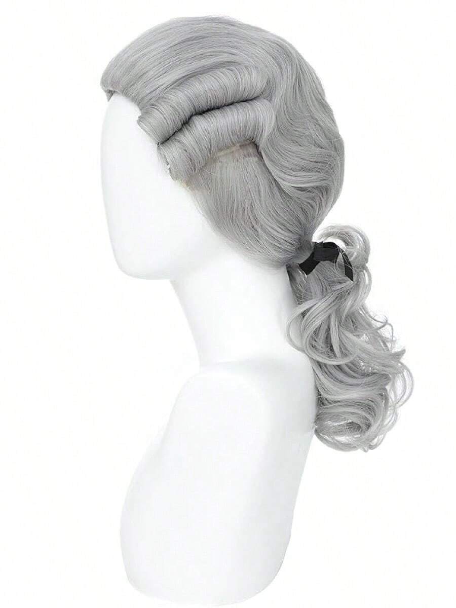 Airhostess Judge Colonial Wig For M Funny Crazy Wigs Washington Hallowe Costume Cosplay Party Wigs (Light Brown) - Tóc giả B-Judge Colonial - Xám đậm - Xem 1
