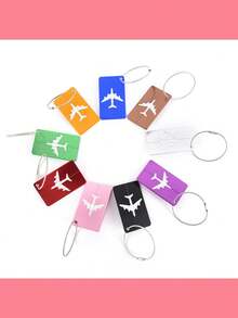 Aluminum Alloy Travel Luggage Tags, Hanging Tags, Suitcase Labels. Plain Travel Accessories For Airplanes With Name And ID Card Information To Prevent Loss. Boarding Metal Luggage Hanging Ornaments, Checked Luggage Hanging Cards And Tags For Airplanes. Item Sorting And Identification Hanging Tags, Hanging Tags For Boarding And Checked Luggage When Going Out. Metal Decorative Hanging Accessories And Luggage Identification Tags. - Multicolor - View 4
