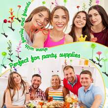 10 szt./20 szt. Słodkie zabawne sztuczne kwiaty i spinki do włosów z trawy, unisex motyl i grzybek sprężynowy zacisk projekt, nakrycia głowy na imprezę i występ na scenie