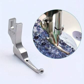 Nouveau style de pied presseur en acier plein, conçu dans une couleur gris argent, plus adapté pour la confection de robes de mariée et de tissus pailletés, peut être utilisé pour les machines à coudre plates informatiques