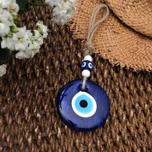 手工蓝眼穆拉诺玻璃吊坠，土耳其邪眼护身符吊坠，蓝玻璃壁挂，家居、包包、汽车装饰护身符，家居装饰，房间装饰，墙面装饰，婚礼装饰，返校、母亲节、毕业、生日、婚礼的完美礼物。学校装饰，惊喜礼物，宿舍装饰，返校用品。 - 多色3 - 查看 4