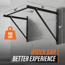 Heavy Duty Wall Mounted Pull Up Bar – Multi-Grip Pull Ups / Pull Up Bar Ceiling Mount / Joist Mount For Home Gym - A. Heavy Duty - View 2