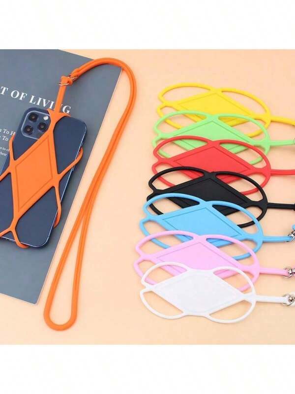 Disney High Quality Silicone Mobile Phone Lanyard, Adjustable Mobile Phone Lanyard, Suitable For Most Mobile Phones, Bright Color Accessories, Suitable For Daily/Travel Use (Random Colors)