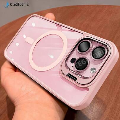 磁性 Cteglodrix 高级磁性镜头兼容 Apple 型号 16、15、14、13、12、11 Pro Max Plus，配有金属支架和磁性 PC 硬膜保护壳，防水防震防摔防刮