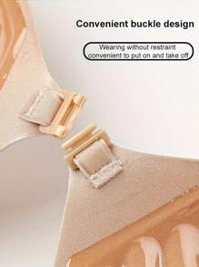 3 CM dicke selbstklebende BH, unsichtbarer BH für rückenfreie, trägerlose Kleider für kleine Brüste, wiederverwendbarer Büsten-Vergrößerungs-BH, 1 Stück beige