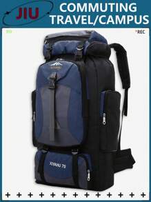 Sac d'alpinisme multifonctionnel, sac à dos léger et respirant, sac de voyage de grande capacité, sac de randonnée , sac de bagage multifonctionnel, sac de camping simple, sac de ski quotidien, convenant pour les voyages, les vacances, l'alpinisme, le ski, la randonnée, le camping, les sports de plein air, le déménagement, la prévention des tremblements de terre, les cadeaux de Noël, les cadeaux d'anniversaire
