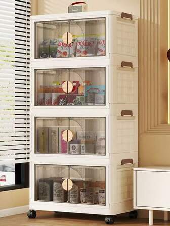 No-Installation Collapsible Wardrobe, Thickened Storage Cabinet, Home & Bedroom Use, Simple Baby/Kids Clothes Closet