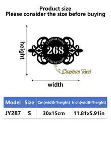 1pc Personalized Metal House Number, Custom Home Address Number Sign, House Number Plate, Wall Art, Housewarming, Birthday, Thanksgiving/Mother's Day/Father's Day, Personalized Gift For Family/Friends - Multicolor - View 59