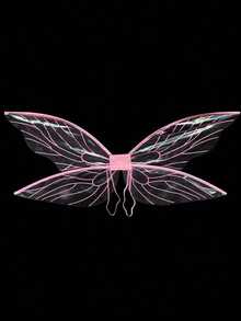 1 件仙女翅膀，适用于派对和表演、蝴蝶翅膀、狂欢节服装、节日装饰万圣节 - 白色 - 查看 3