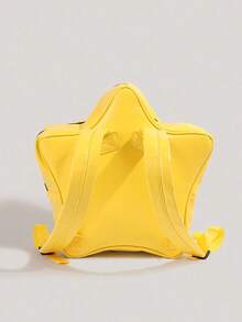 2025 Spring/Summer New Anime Theme Backpack, Cute Sweet Student Shoulder Bag, Commuting Satchel With Large Capacity, Fashionable Star Design Backpack - Yellow - View 6