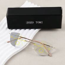 Gafas de lectura multifocales progresivas y fotocromáticas para mujeres, con visión amplia, diseño de marco ultraligero y cómodo de usar - Blanco - Ver 17