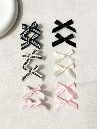 30pcs Women Colorful Ribbon Hair Clips Sweet Bowknot Hair Pins Elegant Princess Satin Mini Hair Claws Barrettes, Ballet Y2K Fairy Accessories Cute Bowknot Hair Clips, Suitable For Daily Use, School Stuff, College, Winter Outfit For Women, Bows, Classy, Hair Accessories