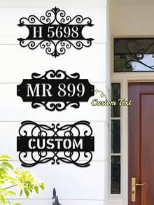 1pc Personalized Metal House Number, Custom Home Address Number Sign, House Number Plate, Wall Art, Housewarming, Birthday, Thanksgiving/Mother's Day/Father's Day, Personalized Gift For Family/Friends - Multicolor - View 9