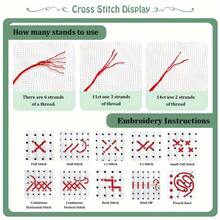 JOZYSH, 1pc, 30x40cm/11.8x15.7Inch, DIY Cross Stitch Kit, Embroidery Crafts Set, Clock Woman, Patterned Printed Cross Stitch Kit, Random Thread Board Cross Stitch Material Kit, Living Room Entrance Bedroom Decoration, Home Decoration Home Decor Art Gift - Multicolor - View 7