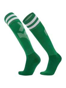 2/5 Pairs Contrast Striped Professional Football/Basketball Sports Crew Socks Suitable For Adults, Men & Women, Ideal For Cycling, Marathon, Outdoor Activities - Multicolor - View 10