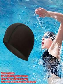 1pc 2025 Summer Must-Have New Premium Nylon Swimming Cap - Chlorine Resistant Suitable Breathable High Elastic Unisex Swimming Cap - Close Fit, Suitable For Pond And Beach Swimming,