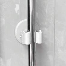 1 个拖把挂钩，浴室壁挂式收纳架，粘性挂钩，无需钻孔 - 白色 - 查看 5