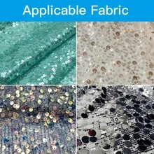 新款全钢压脚，银灰色设计，更适合制作婚纱和亮片面料，可用于电脑平缝机 - 彩色 - 查看 3